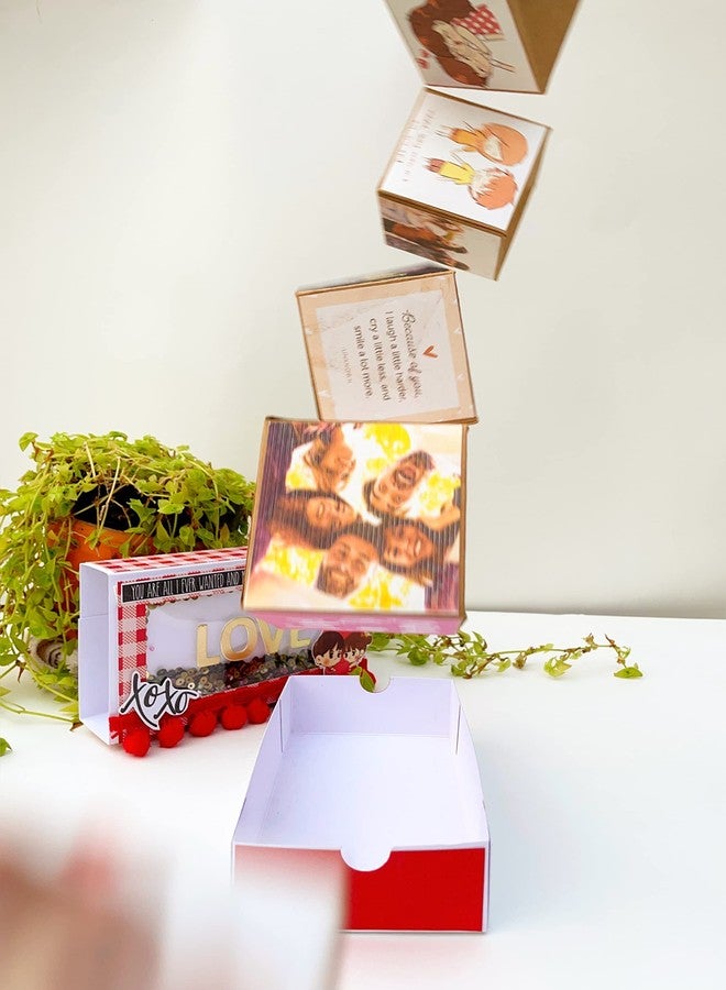 Crafted Forever Surprise/prank mini album for all occasions, jumping cubes, pop up cube card, 5 blank cubes included, can put 20 photos, - Image 1
